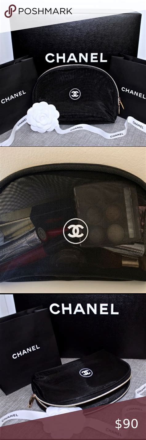 chanel makeup bag mesh|authentic Chanel makeup bags.